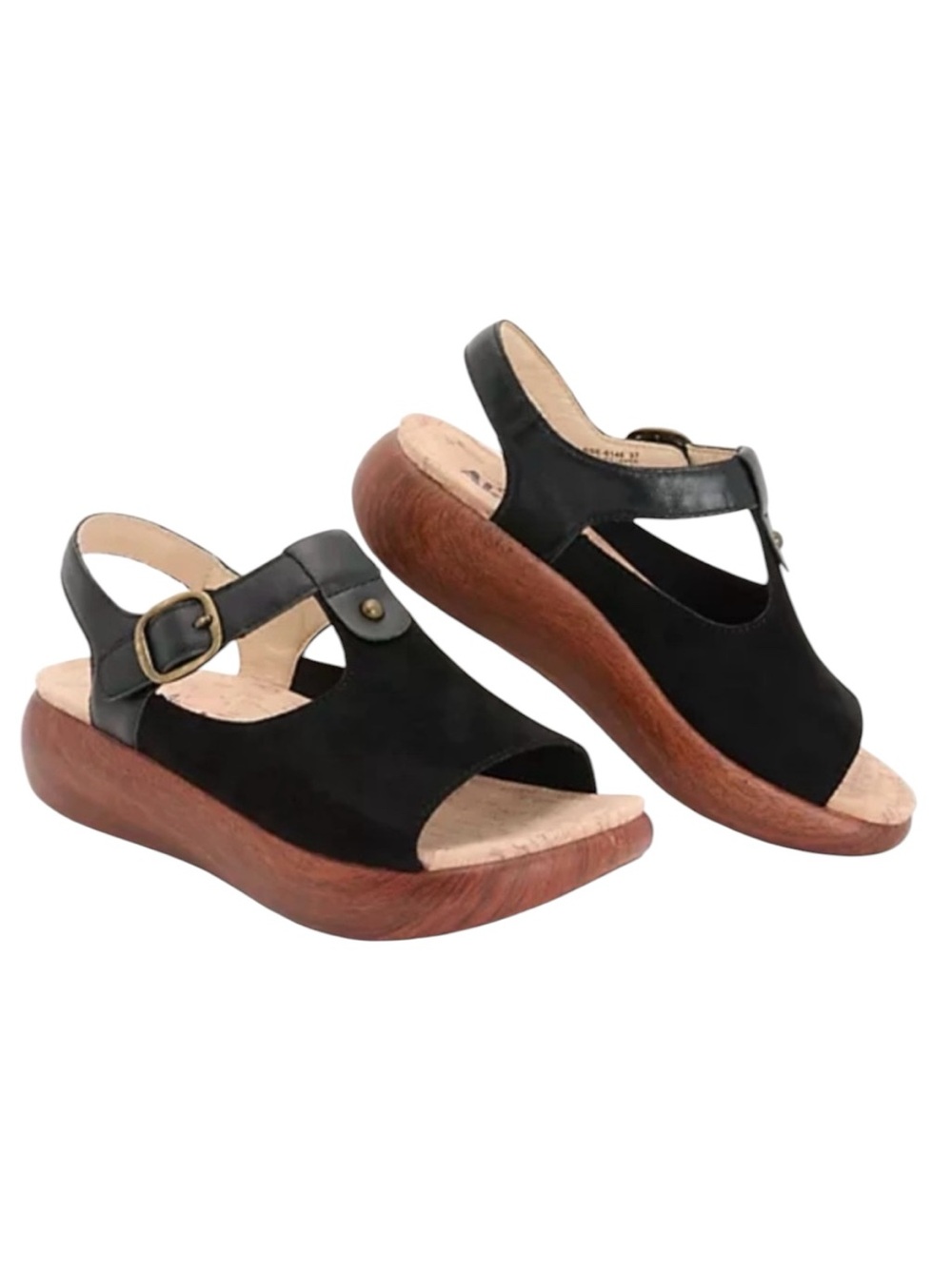 Alegria Betsie Dream Fit Stretch Black Sandals Size 5 In Black